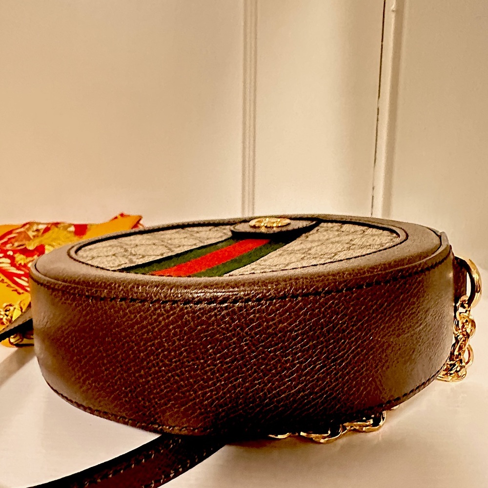 OPHIDIA GG MINI ROUND SHOULDER BAG
